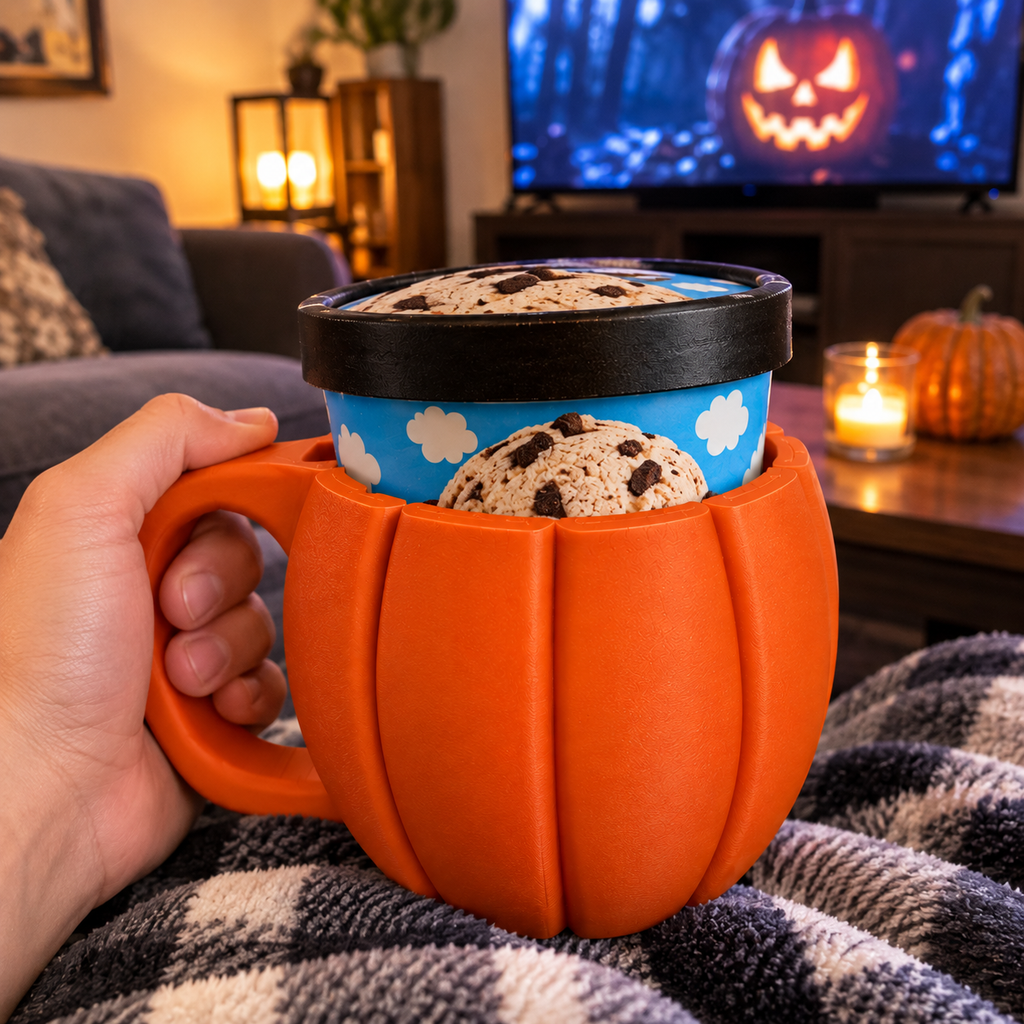 Pumpkin Ice Cream Holder